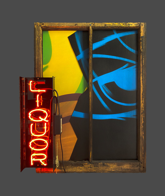 CRASH, ‘Untitled ’, 2019, Painting, Spray paint, wood and neon on canvas, GHOST GALERIE