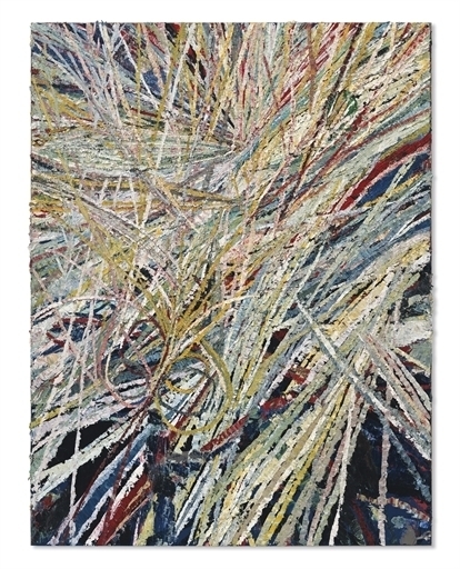 Mark Grotjahn, ‘Untitled (Yellow White Face Cut Out Eyes Green Iris II 41.14)’, Christie's