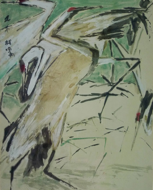 Chen Wen Hsi, ‘herons’, 1950, William Art Salon