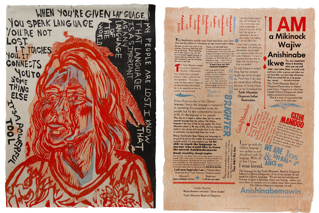 Daniel Heyman, ‘In Our Own Words: Native Impressions: That Language’, 2015-2016, Cade Tompkins Projects