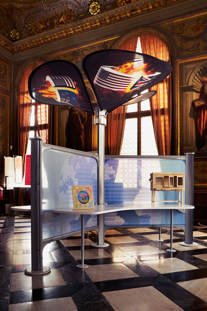 Simon Denny, ‘Secret Power (Installation view)’, 2015, 56th Venice Biennale