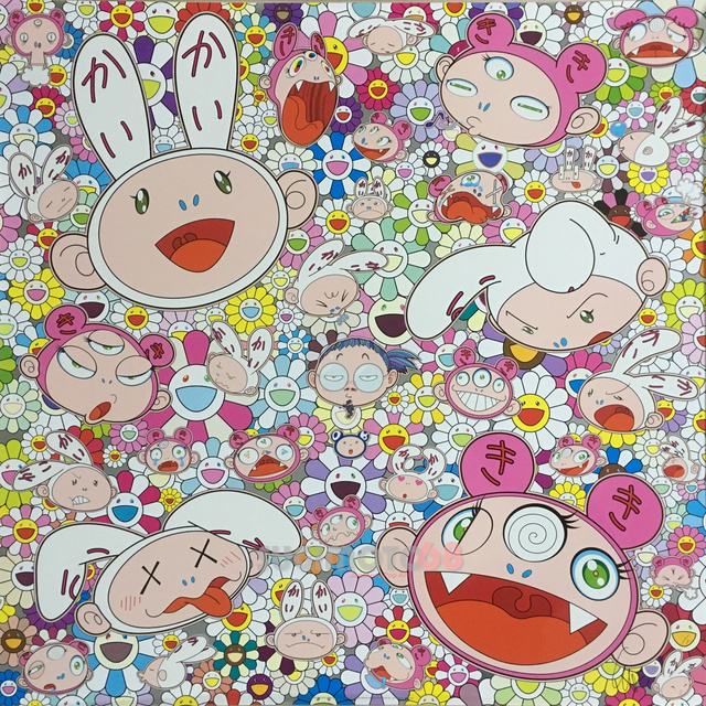 Takashi Murakami, ‘YOU HAVE ALL SORTS OF UPS AND DOWNS IN LIFE. RIGHT, KAIKAI AND KIKI?!’, 2018, Print, Offset print with silver and high gloss varnishing, Dope! Gallery