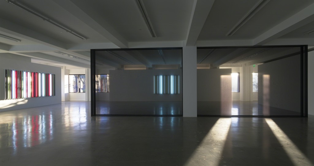 Robert Irwin, Installation view, Sprüth Magers, Los Angeles, January 23 - April 21, 2018; Courtesy the artist and Sprüth Magers; Photography by Robert Wedemeyer Robert Irwin, Installation view, Sprüth Magers, Los Angeles, January 23 - April 21, 2018; Courtesy the artist and Sprüth Magers; Photography by Robert Wedemeyer
