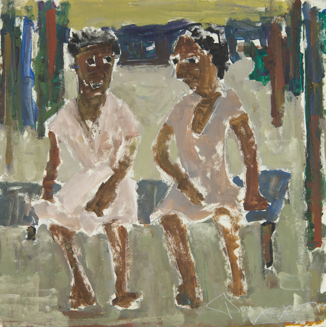 Paul-Henri Bourguignon, ‘Two Women on a Bench’, Eisele Fine Art