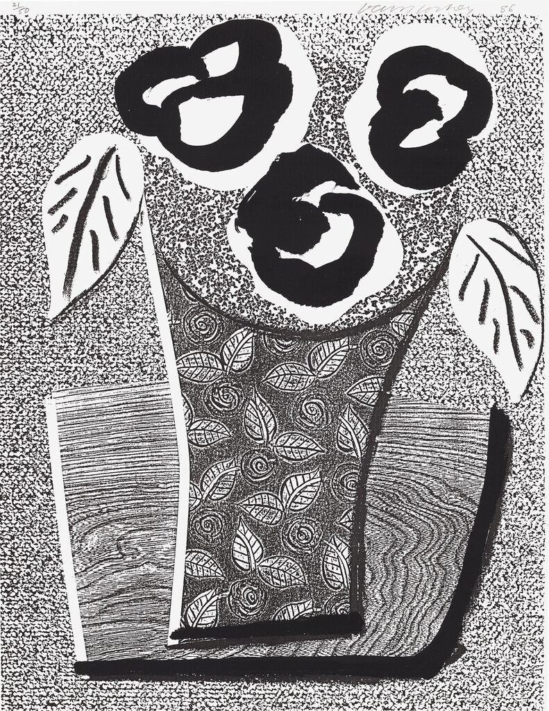 David Hockney - Three Black Flowers, May 1986 (M.C.A.T. 313)