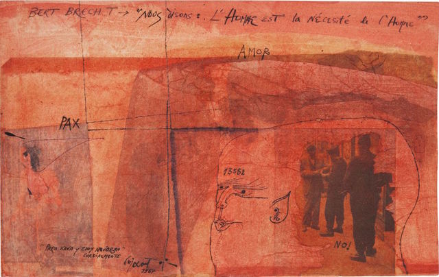 Modest Cuixart, ‘Bert Brecht’, 1964, Drawing, Collage or other Work on Paper, Collage with watercolor and ink paper, Odalys