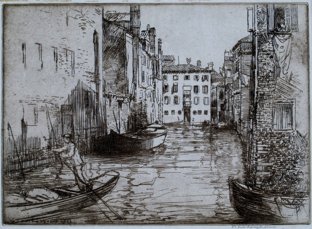 Donald Shaw MacLaughlan, ‘Canal Life, Venice’, 1926, Print, Etching, Private Collection, NY