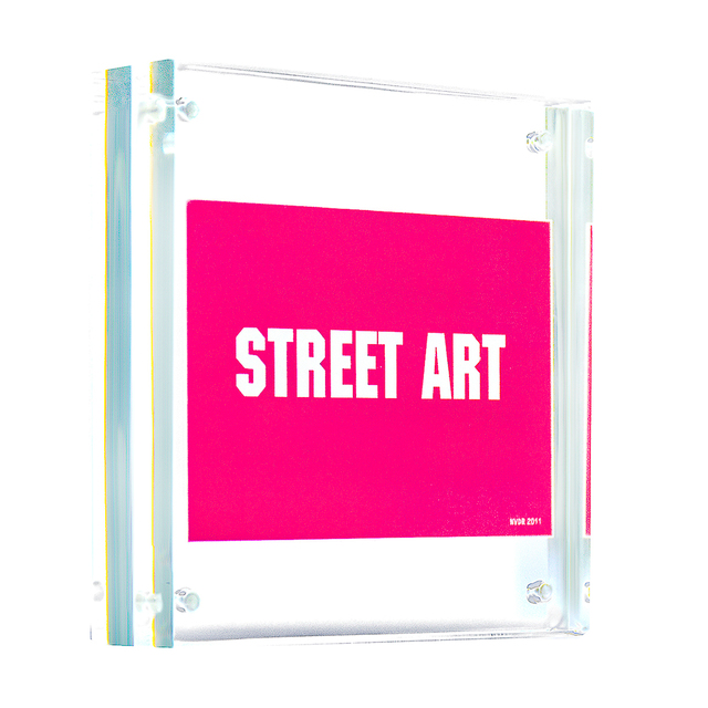 Invader, ‘STREET ART (Framed)’, 2011, Ephemera or Merchandise, Vinyl sticker printed in colors and float framed in a new clear acrylic block frame., Silverback Gallery