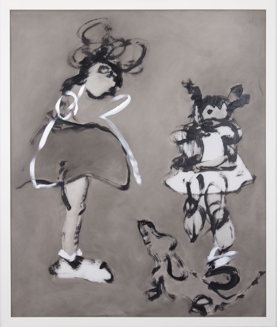 Kim Dingle, ‘Untitled (is that a wiener)’, 2017, Painting, Oil on Plexiglas, framed, Sperone Westwater