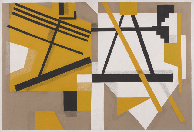 Margo Hoff, ‘Studio Light’, ca. 1968, Mixed Media, Acrylic, crayon, paper collage on paperboard, Peyton Wright Gallery