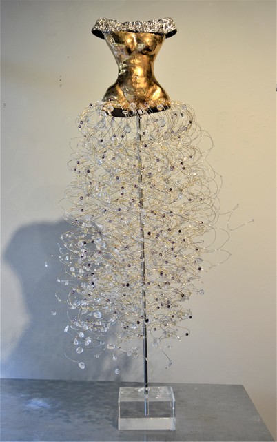 Estella Fransbergen, ‘White and Yellow Gold Torso, Quartz, Amethyst, Swarovski Crystals’, 2019, Shain Gallery