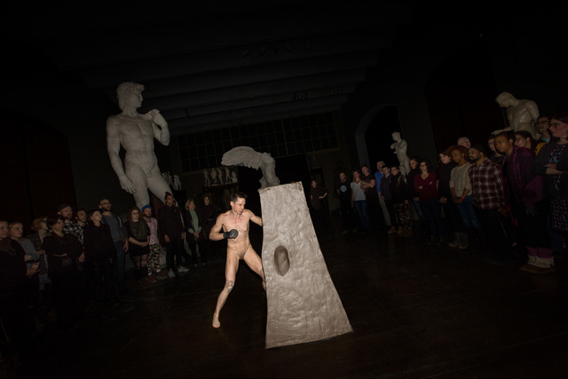 Cassils, ‘Becoming an Image Performance Still No. 1, (Pennsylvania Academy of Fine Arts, Historic Casting Hall)’, 2016, Ronald Feldman Gallery