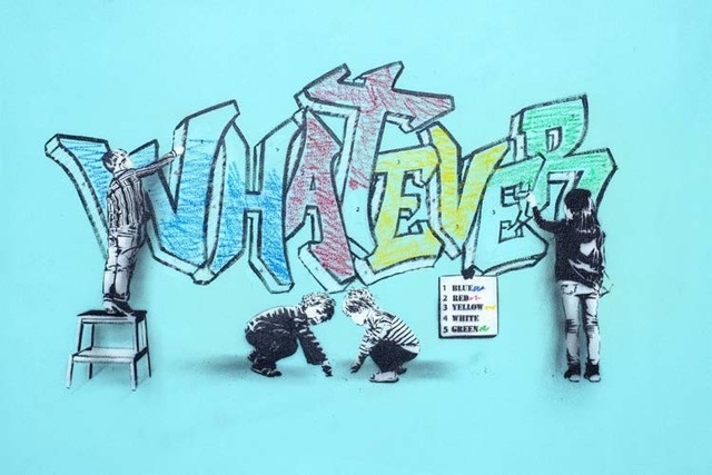 Hijack, ‘Whatever’, 2019, Painting, Oil and Mixed Media on Canvas, Contessa Gallery