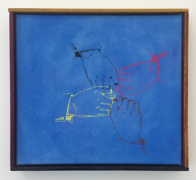 Amanda Curreri, ‘Protection for the Disquiet’, 2016, Painting, Rabbit skin glue and acrylic on canvas and artist frame made of casein on oak, Romer Young Gallery
