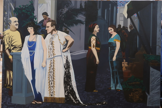 Eduardo Arroyo, ‘Les derniers jours de Pompéi Madrid’, 1965, Painting, Oil on canvas, Richard Taittinger Gallery
