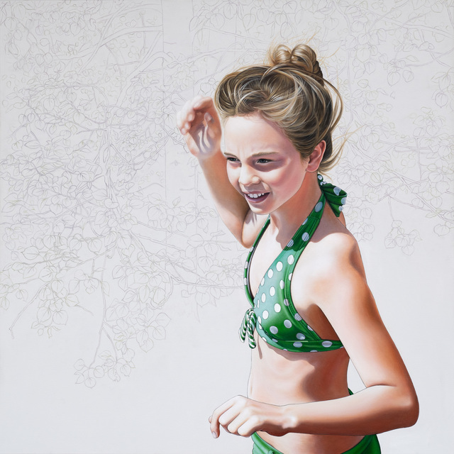 Mara Minuzzo, ‘The In-between (Polka Dot Bikini Girl)’, 2016, Painting, Acrylic on canvas, Lustre Contemporary