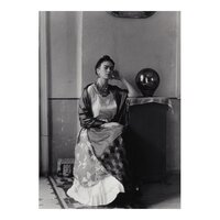 Frida Kahlo with Globe (in Manuel Alvarez Bravo's studio)