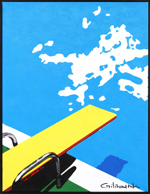 Michael Giliberti, ‘Yellow Dive’, 2020, Painting, Mixed Media on Canvas, Artspace Warehouse