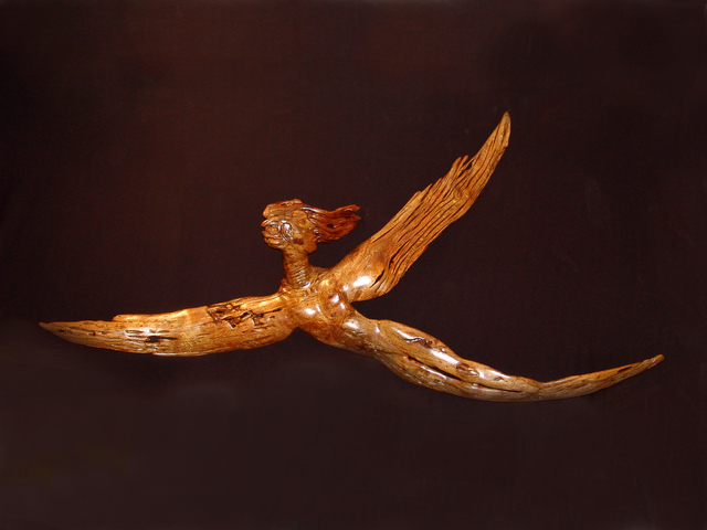 Carl Roberts, ‘Angel ’, 2019, Sculpture, Hand Carved Wild Fig, The Melrose Gallery