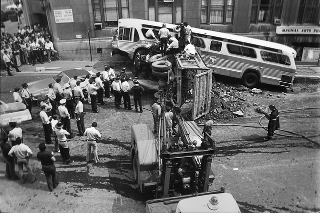 Réjean Meloche, ‘Autobus VS Camion’, ca. 1975, The Print Atelier