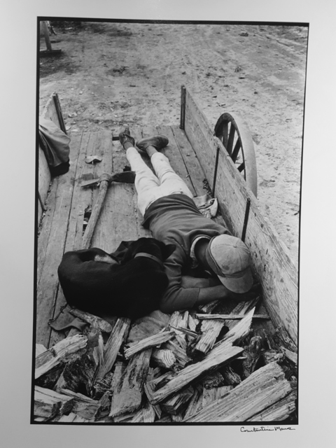 Constantine Manos, ‘Untitled, Sharecroppers, South Carolina (man black dog in wagon)’, 1965, Robert Klein Gallery