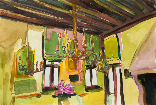 Lee Essex Doyle, ‘Afternoon Light, Palazzo Polignac, Venice’, 2014, Drawing, Collage or other Work on Paper, Mixed media, Childs Gallery