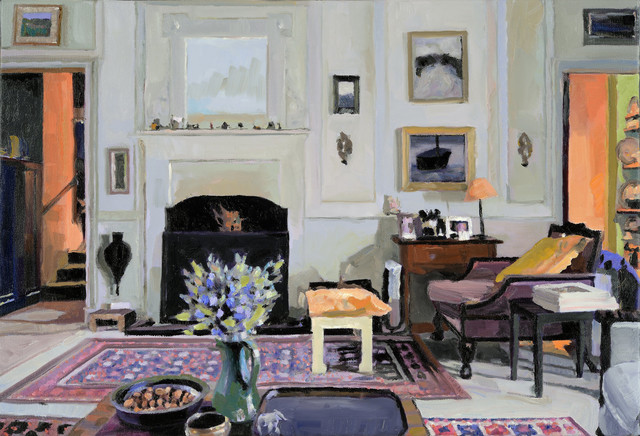 Simon Andrew, ‘Fireplace, Trereife’, 2020, Painting, Oil on canvas, Duran Mashaal
