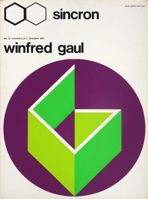 Winfred Gaul, ‘Bozzetto Sincron’, 1971, Drawing, Collage or other Work on Paper, Collage of colored screens and transferable lettering on Schoeller cardboard, Itineris