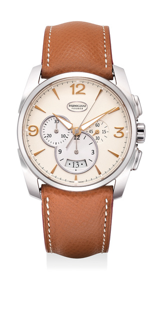 Parmigiani, ‘An attractive stainless steel chronograph wristwatch with date, additional bracelet, international guarantee and presentation box’, Circa 2014, Phillips