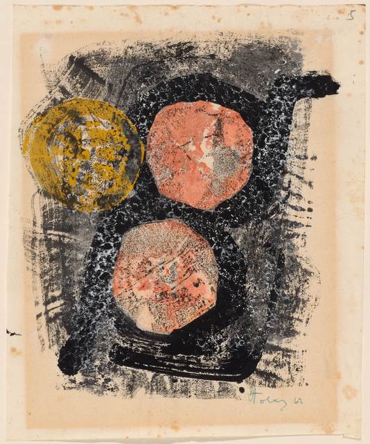 Mark Tobey, ‘Untitled’, 1962, Drawing, Collage or other Work on Paper, Decalcamany with tempera on thin wove paper, Koller Auctions