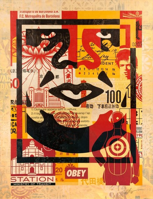 Shepard Fairey, ‘Giant Collage’, Gallery 211