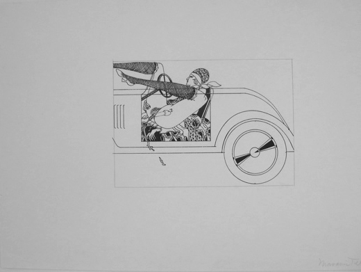 Masami Teraoka, ‘Hollywood Stick Shift Woman’, 1973, Catharine Clark Gallery