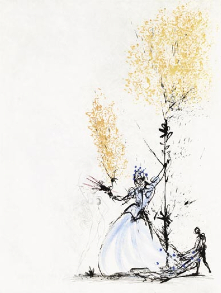 Salvador Dalí, ‘La Fille a Page (Girl with the Page)’, 1968, Print, Etching, Puccio Fine Art