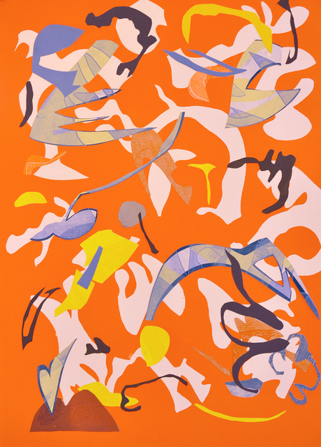 Sue Hanckel, ‘Coma Berenices’, 2019, Print, Lino, Stencil, Collage, Open Bite Printmakers