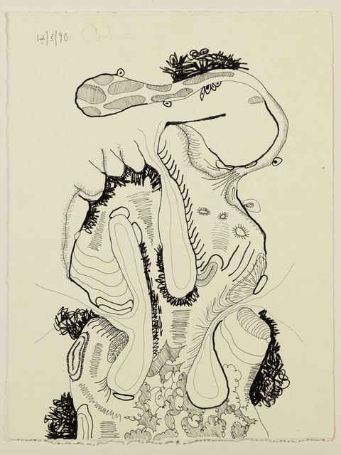 Carroll Dunham, ‘Untitled (12.3.90)’, 1990, Drawing, Collage or other Work on Paper, Ink on paper, James Barron Art