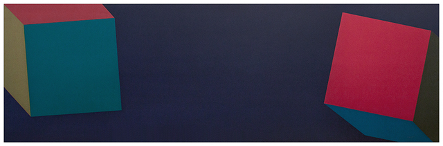 Sol LeWitt, ‘Two Cubes with Colors Superimposed (Blue)’, 1988, Krakow Witkin Gallery