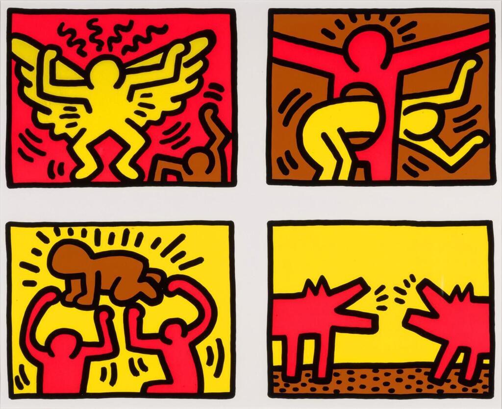 Keith Haring - Pop Shop Quad IV (Littmann p. 142)
