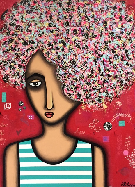 Philippe Guérin, ‘Jamais Rouge’, 2019, Painting, Acrylique, graphite, pastel à l'huile et époxy sur bois, Artêria