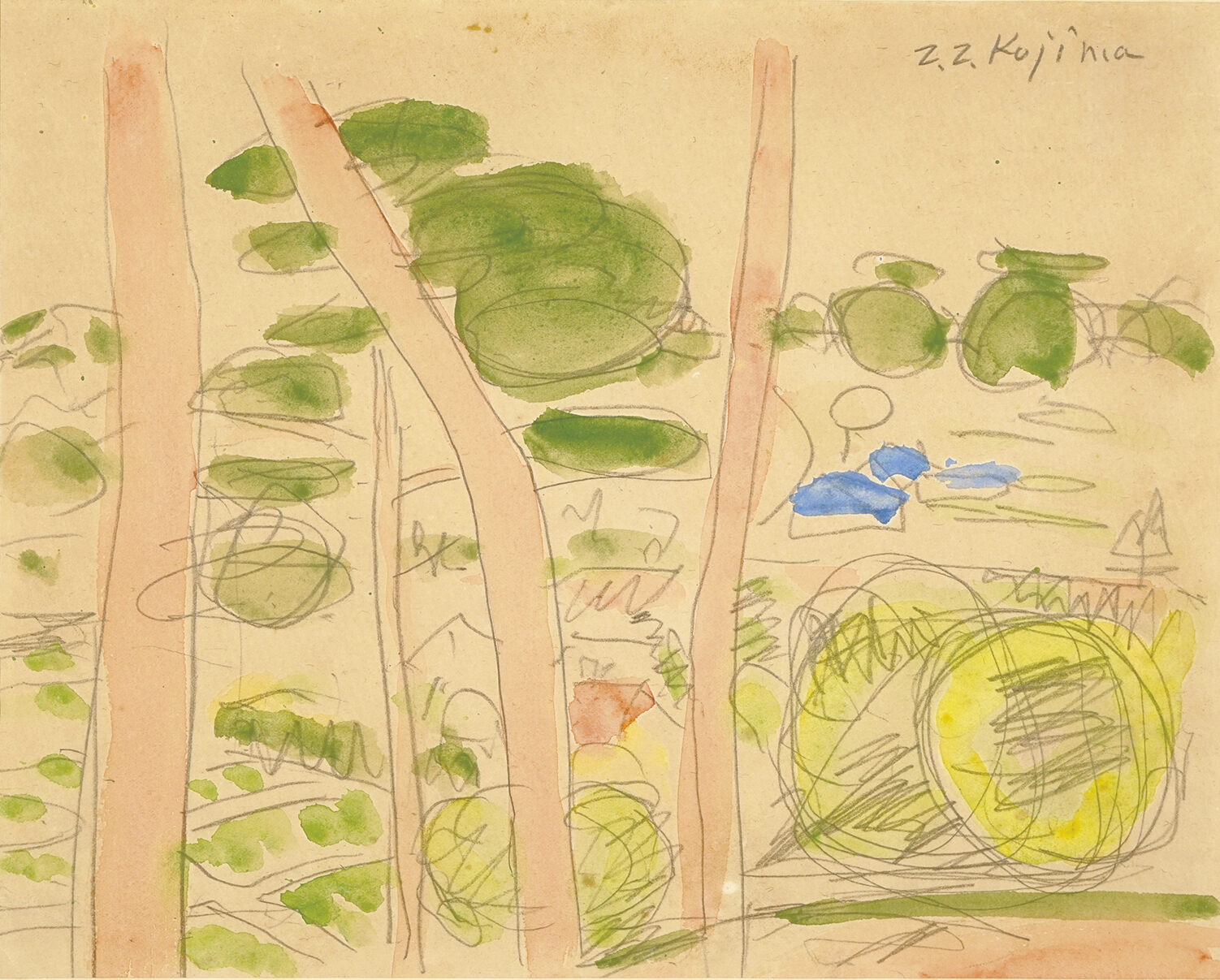 Landscape works on paper: Zenzaburo Kojima | Artsy