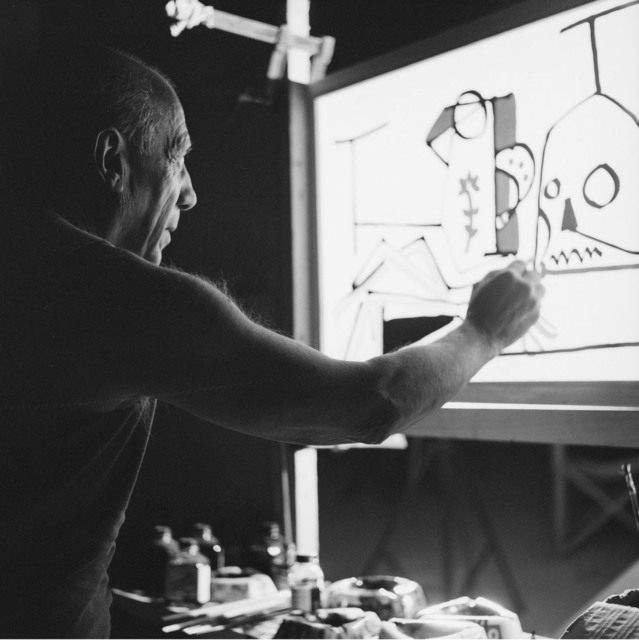 Edward Quinn, ‘Picasso on set, Le mystère Picasso, Studios de la Victorine, Nice, France’, 1955, Gagosian