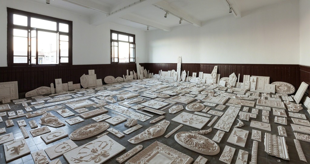 Installation view, Galata Greek Primary School, 14th Istanbul Biennial. Photo by Sahir Ugur Eren. Installation view, Galata Greek Primary School, 14th Istanbul Biennial. Photo by Sahir Ugur Eren.