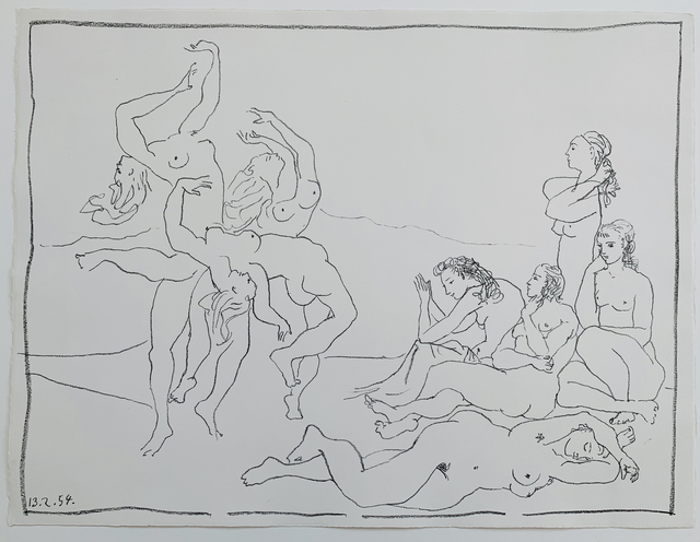 Pablo Picasso, ‘Dances’, 13.2.1954, Print, Original lithograph, Galerie Fetzer