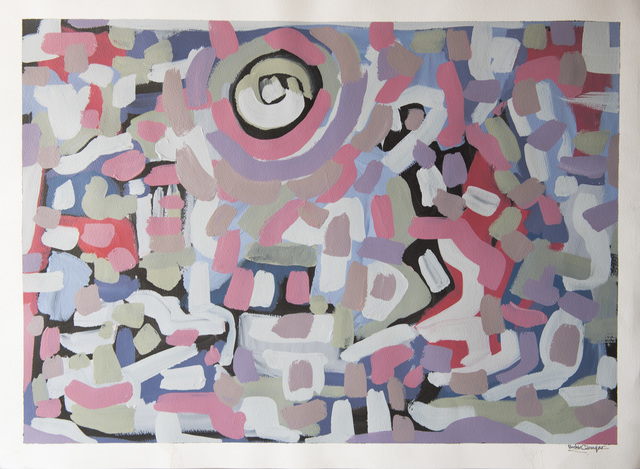 Bashir Qonqar, ‘Blurred Reflection ’, 2016, Painting, Acrylic on Paper, Bab idDeir Art Gallery