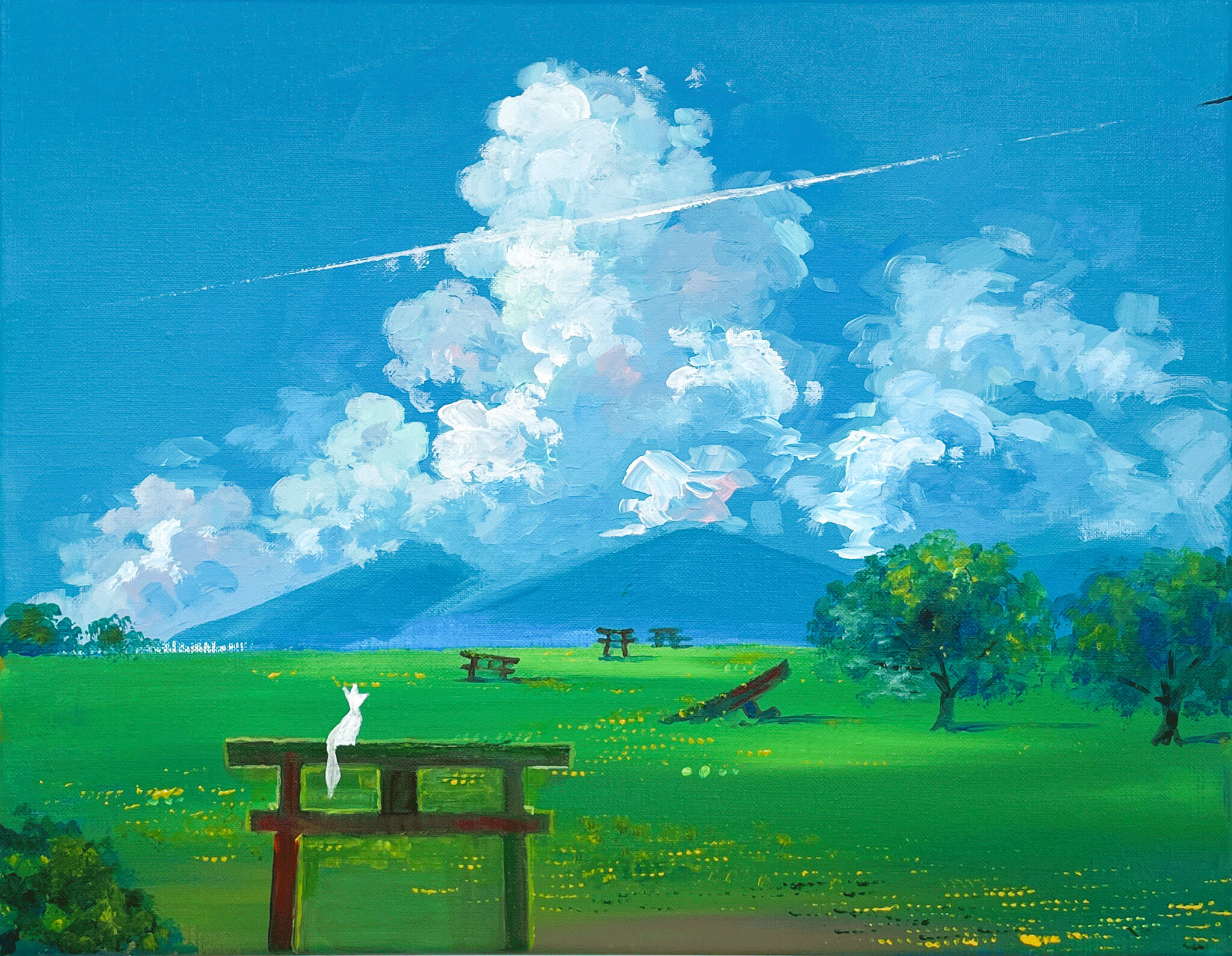 アート・デザイン・音楽 beautiful days yukihiro Japanese Anime-Inspired Painting: azalea's Handpainted Worlds | Artsy