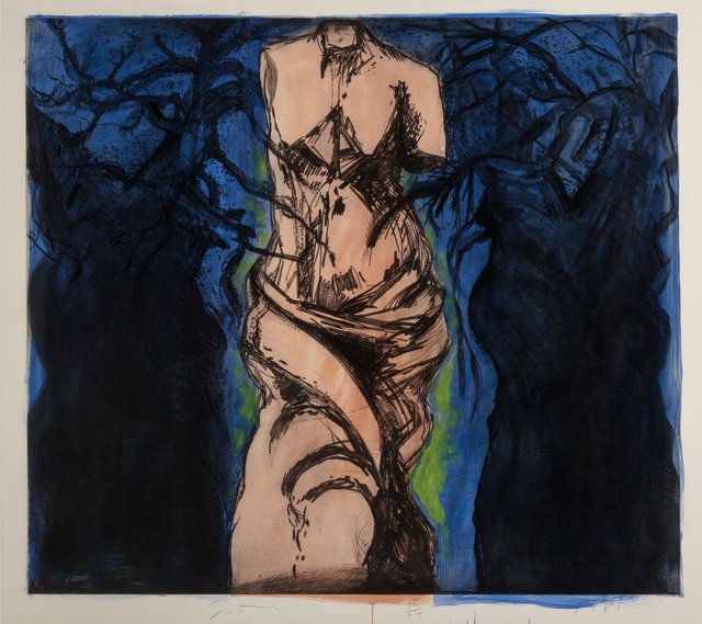 Jim Dine, ‘Rise Up Solitude’, 1985, Print, Drypoint with hand-coloring, Heritage Auctions