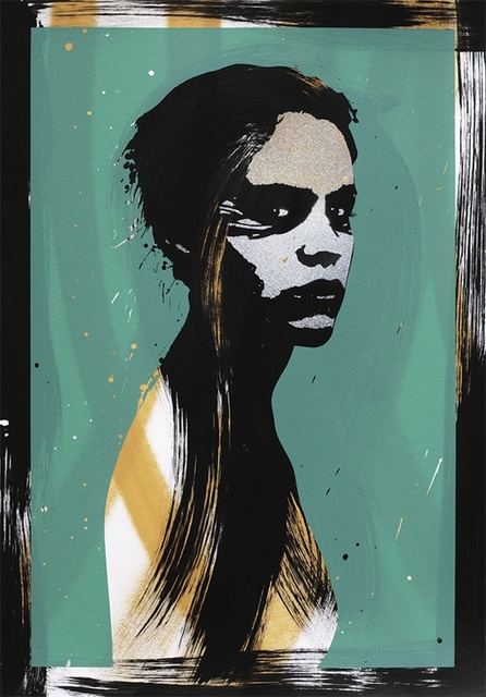 Eelus, ‘She is Beyond Good and Evil (Green)’, Mixed Media, Spray paint, acrylic and screenprint in colours, Forum Auctions