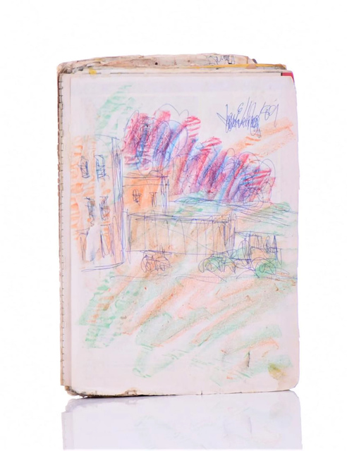 Purvis Young, ‘Purvis Young Original Signed Crayon and Ink Truck Drawing on Paper Art’, 1990-2010, Modern Artifact