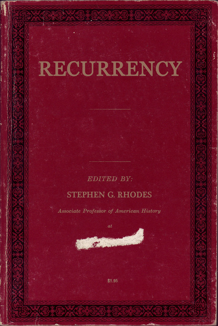 Stephen G. Rhodes, ‘Recurrency (Book Cover)’, 2006, Print, Digital C-Print, Doyle