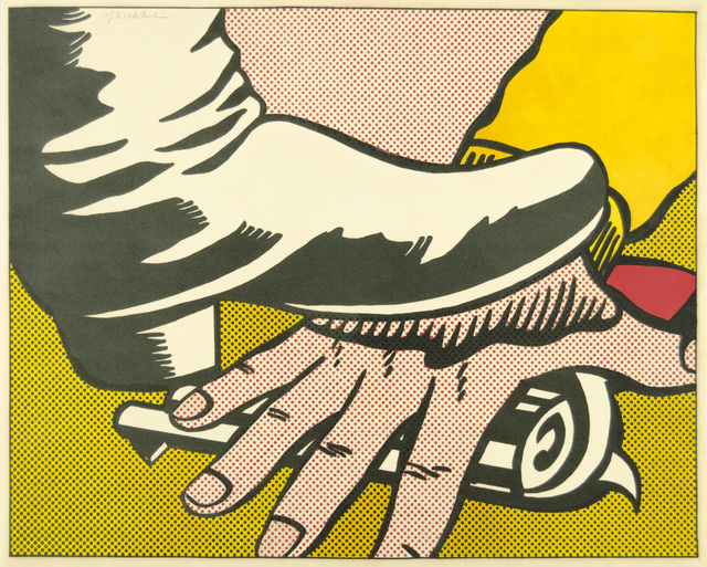 Roy Lichtenstein, ‘Foot and Hand’, 1964, Print, Offset lithograph printed in three colors (yellow, black, red) on wove paper., Christopher-Clark Fine Art