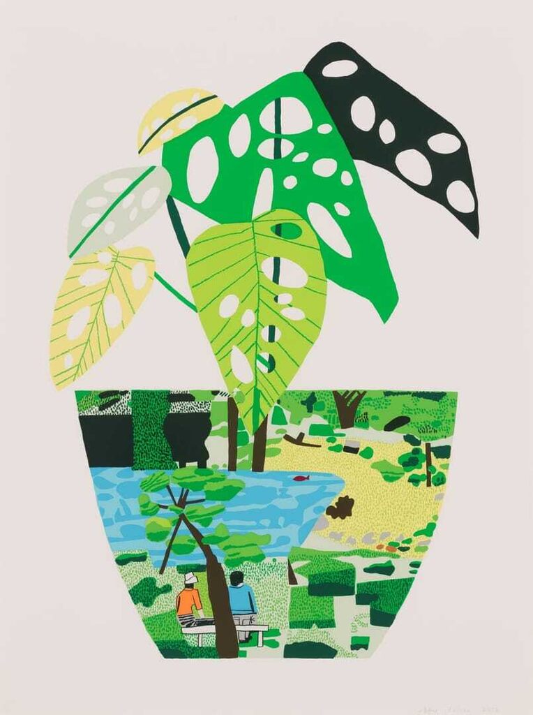 Jonas Wood - Landscape Pot with Plant